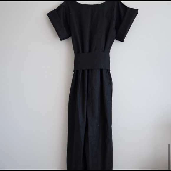 Amae Co. Black Kimono Wrap Romper Small Petite - Picture 3 of 3